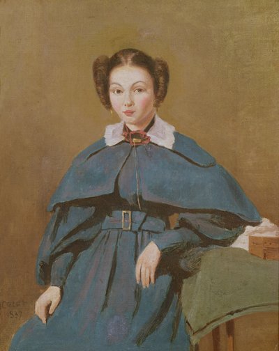 Porträtt av Madame Baudot, konstnärens brorsdotter, 1837 av Jean-Baptiste-Camille Corot